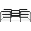 Schwarzer Couchtisch Stelian 121x121x40cm (Holz)