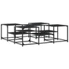 Schwarzer Couchtisch Stelian 121x121x40cm (Holz)