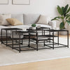 Schwarzer Couchtisch Stelian 121x121x40cm (Holz)