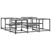 Grauer Couchtisch Stelian 121x121x40cm (Holz)