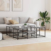 Grauer Couchtisch Stelian 121x121x40cm (Holz)