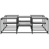 Grauer Couchtisch Stelian 121x121x40cm (Holz)