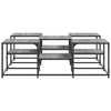 Grauer Couchtisch Stelian 121x121x40cm (Holz)