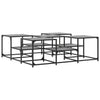 Grauer Couchtisch Stelian 121x121x40cm (Holz)