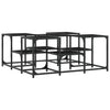 Schwarzer Couchtisch Stelian 91x91x40cm (Holz)