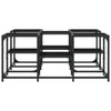 Schwarzer Couchtisch Stelian 91x91x40cm (Holz)