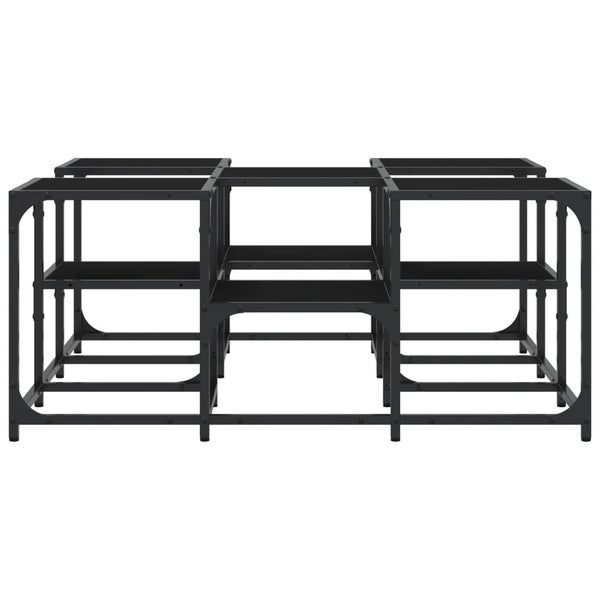 Schwarzer Couchtisch Stelian 91x91x40cm (Holz)
