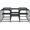 Schwarzer Couchtisch Stelian 91x91x40cm (Holz)