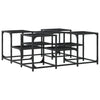 Schwarzer Couchtisch Stelian 91x91x40cm (Holz)