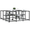 Grauer Couchtisch Stelian 91x91x40cm (Holz)