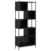 Schwarzes Bücherregal Lipovan 72x28x172cm (Holz)