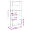 Schwarzes Bücherregal Lipovan 72x28x172cm (Holz)