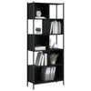 Schwarzes Bücherregal Lipovan 72x28x172cm (Holz)