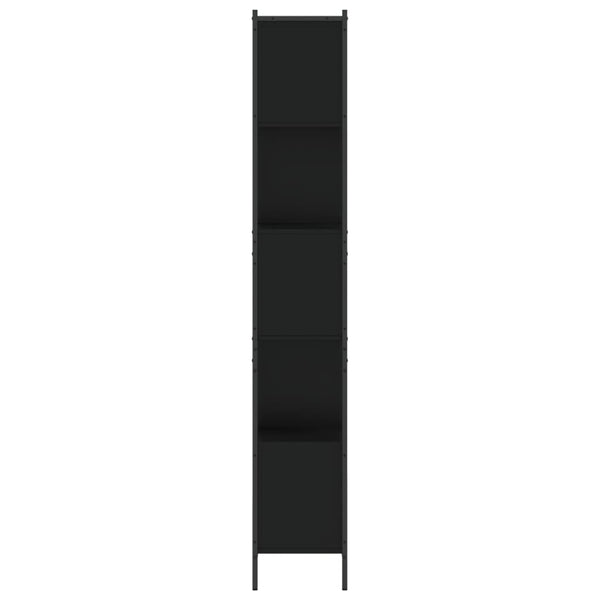 Schwarzes Bücherregal Lipovan 72x28x172cm (Holz)
