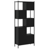 Schwarzes Bücherregal Lipovan 72x28x172cm (Holz)