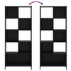 Schwarzes Bücherregal Lipovan 72x28x172cm (Holz)