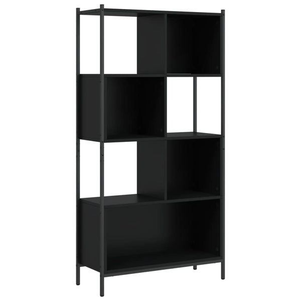 Schwarzes Bücherregal Lipovan 72x28x172cm (Holz)