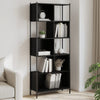 Schwarzes Bücherregal Lipovan 72x28x172cm (Holz)