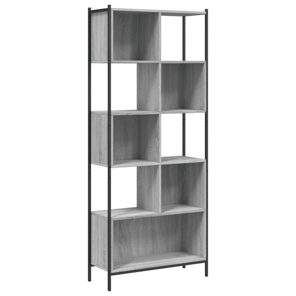 Harmaa kirjahylly Lipovan 72x28x172cm (puinen)