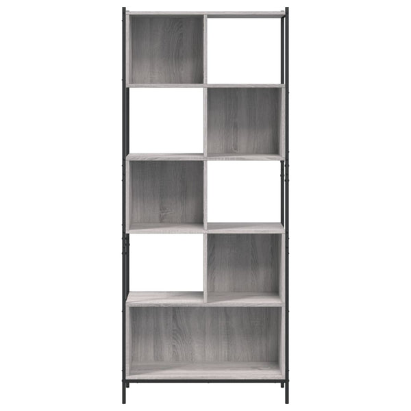Harmaa kirjahylly Lipovan 72x28x172cm (puinen)