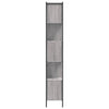 Harmaa kirjahylly Lipovan 72x28x172cm (puinen)