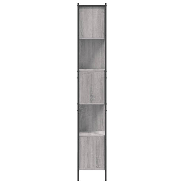 Harmaa kirjahylly Lipovan 72x28x172cm (puinen)