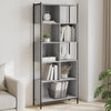 Harmaa kirjahylly Lipovan 72x28x172cm (puinen)