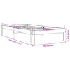 Bettgestell Rozini 75x190cm (Kiefer) bernsteinfarben