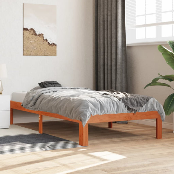 Bettgestell Rozini 75x190cm (Kiefer) bernsteinfarben