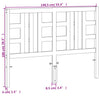 Braunes Kopfteil Buriga 135cm (Kiefer)