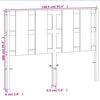 Braunes Kopfteil Ghiulfra 135 cm (Kiefer)