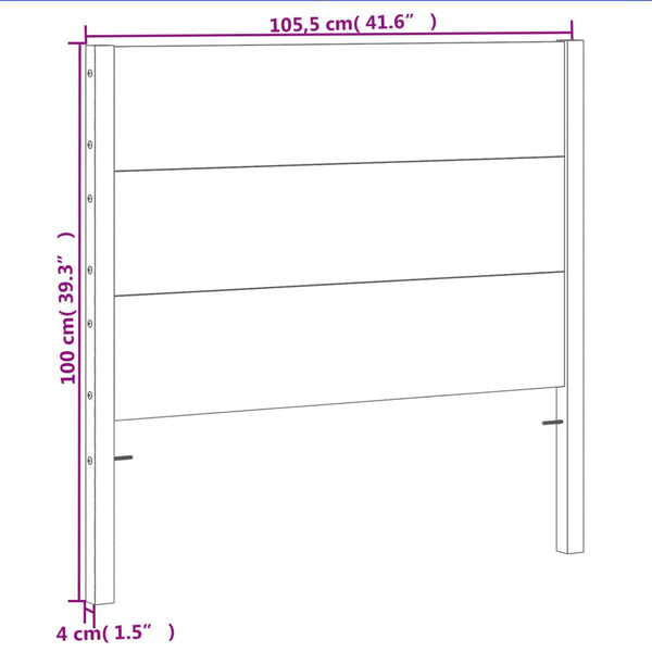Braunes Bettkopfteil Zan 100cm (Kiefer)