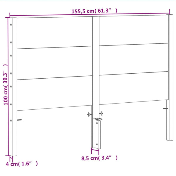 Braunes Kopfteil Zan 150cm (Kiefer)