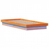 Vahanbraunes LED-Bettgestell Margretta 90x200cm (Kiefer)