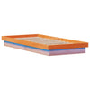 Bernsteinfarbenes LED-Bettgestell Margretta 100x200cm (Kiefer)