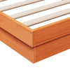 Bernsteinfarbenes LED-Bettgestell Margretta 100x200cm (Kiefer)