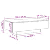 Sonoma Eiche Couchtisch Hordei 100x49,5x31cm (Holz)
