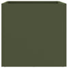 Olivenfarbener Blumenkasten Eusebie 32x30x29cm (kaltgewalzter Stahl)