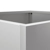 Silberner Blumenkasten Eusebie 42x40x39cm (verzinkter Stahl)