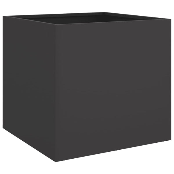 Schwarzer Blumenkasten Eusebie 49x47x46cm (Stahl)