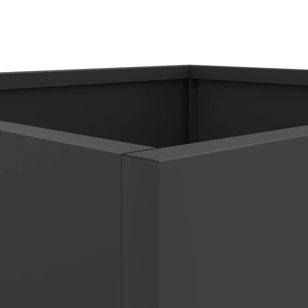 Schwarzer Blumenkasten Eusebie 49x47x46cm (Stahl)