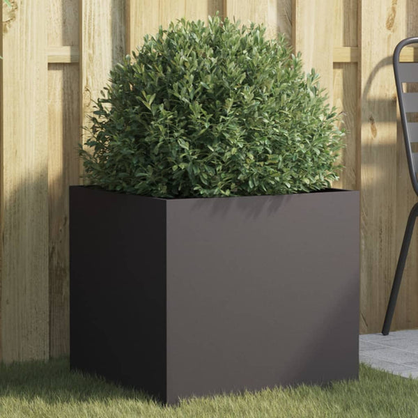 Schwarzer Blumenkasten Eusebie 49x47x46cm (Stahl)