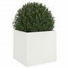 Weißer Blumenkasten Eusebie 49x47x46cm (Stahl)