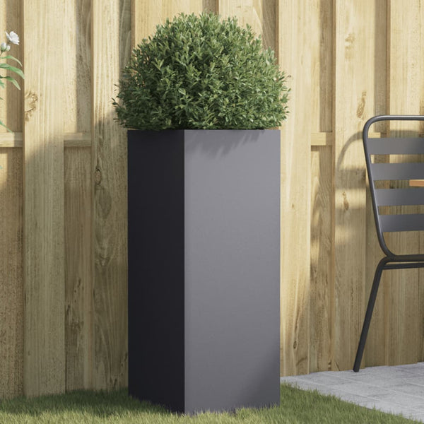 Blumenkasten Anthrazit Eusebie 32x27,5x75cm (kaltgewalzter Stahl)