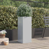 Silberner Blumenkasten Eusebie 32x27,5x75cm (verzinkter Stahl)