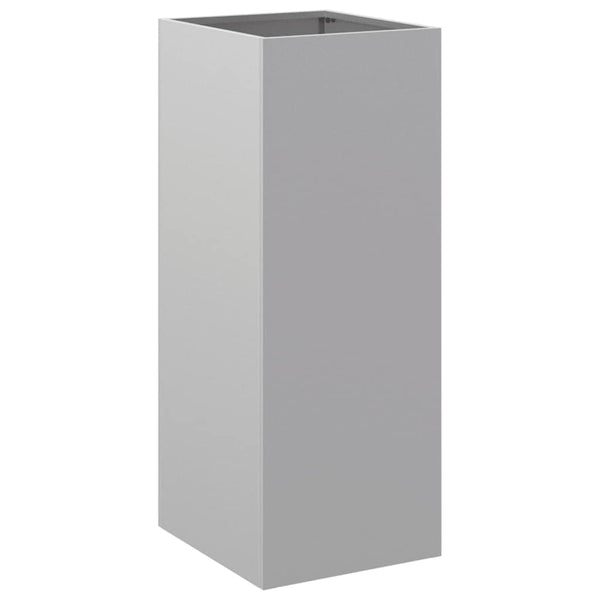 Silberner Blumenkasten Eusebie 32x27,5x75cm (verzinkter Stahl)