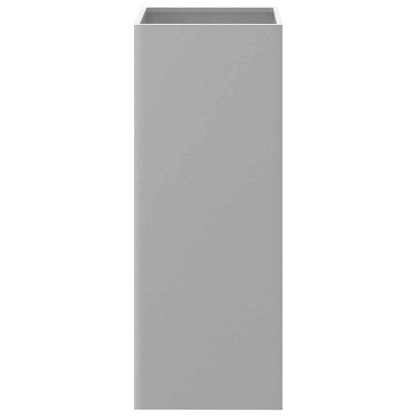 Silberner Blumenkasten Eusebie 32x27,5x75cm (verzinkter Stahl)