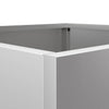 Silberner Blumenkasten Eusebie 32x27,5x75cm (verzinkter Stahl)