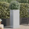 Silberner Blumenkasten Eusebie 32x27,5x75cm (verzinkter Stahl)