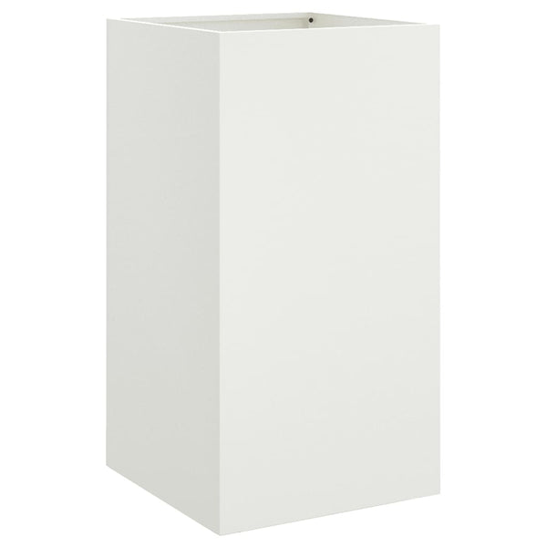 Weißer Blumenkasten Eusebie 42x38x75cm (kaltgewalzter Stahl)